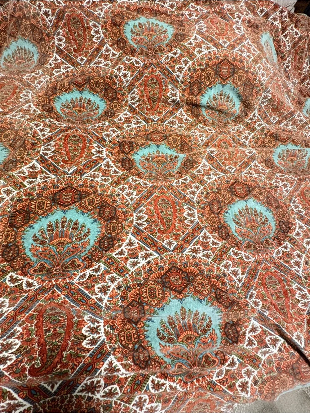 Pottery Barn Sabrina Velvet King Duvet Cover Set 2 King Shams Boho Paisley